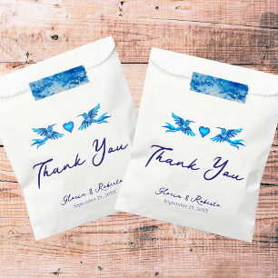 Blue Boho Mexican Wedding Thank You Favor Bag