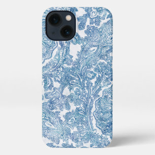 Blue Boho Paisley Pattern  iPhone 13 Case