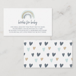 Blue Boho Rainbow Books for Baby Insert Enclosure