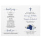 Blue Boho Roses DIY Fold Catholic Wedding Program
