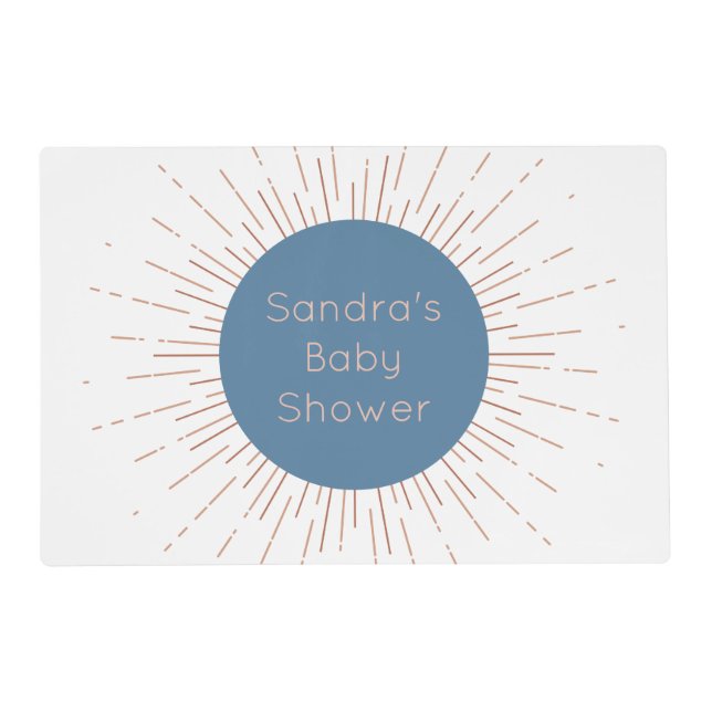 Blue Boho Sun Placemat (Front)