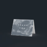 Blue Boho Watercolor Thank You Greeting Card<br><div class="desc">A beautiful blue watercolor wash sets the background to the front of this beautiful boho thank you card. Blank inside for your own sentiments.</div>