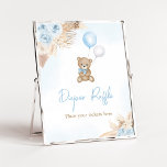 Blue Boho We Can Bearly Wait Diaper Raffle Poster<br><div class="desc">Make your event special with this Bear Balloon Baby Shower with our cute and lovely printable Diaper Raffle Sign featuring adorable Pampas Grass Baby Shower theme. Download,  personalize,  and create lasting memories with this perfect touch for your joyous celebration!

BS622</div>