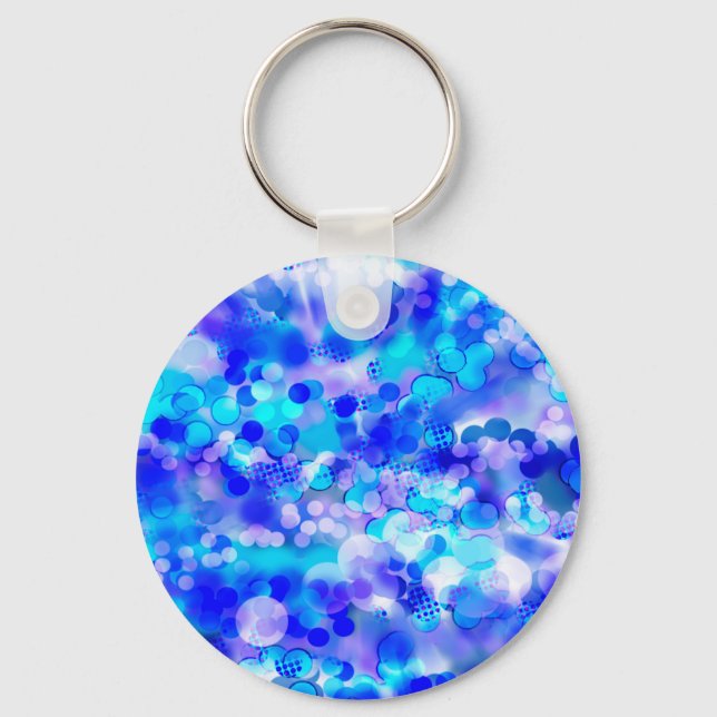 Blue Bokeh 92015 Keychain (Front)