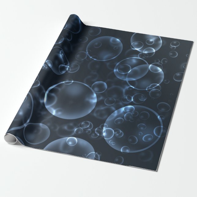Blue bokeh, bokeh wrapping paper (Unrolled)