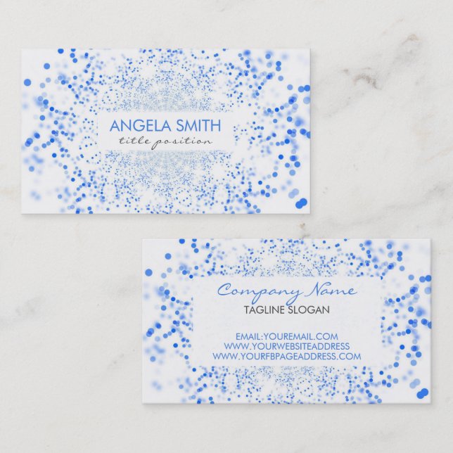 Blue Bokeh Business Card (Front/Back)