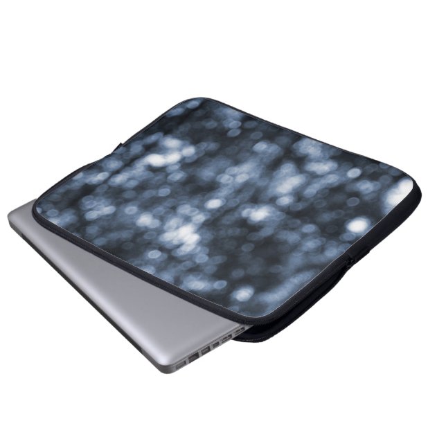 Blue Bokeh Computer Sleeve (Front Bottom)