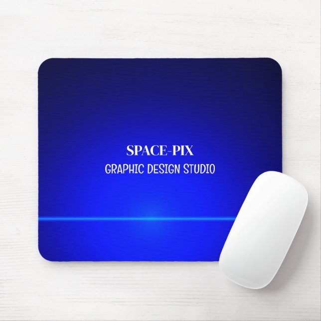 Blue Bokeh Guilloché Design, Graphic Designer Mouse Pad (With Mouse)