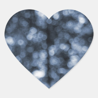 Blue Bokeh Heart Stickers