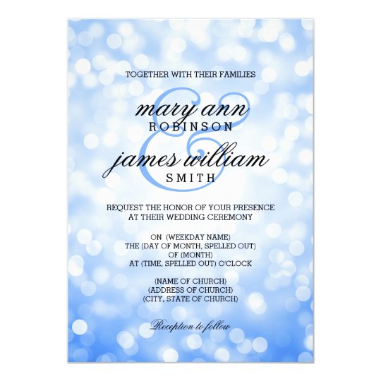 Bokeh Wedding Invitation 4