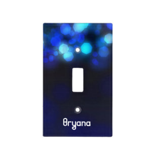 Blue Bokeh Lights Night Sky Light Switch Cover