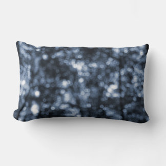 Blue Bokeh Lumbar Pillow