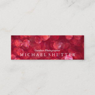 Blue Bokeh Mini Business Card