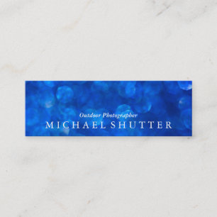 Blue Bokeh Mini Business Card