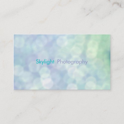 Blue Bokeh Photography Business Cards