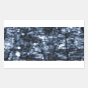 Blue Bokeh Rectangular Sticker