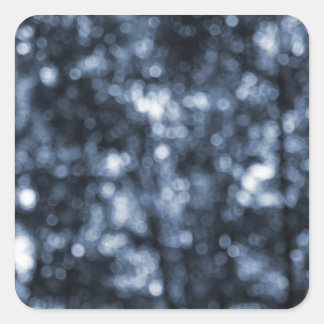 Blue Bokeh Square Sticker