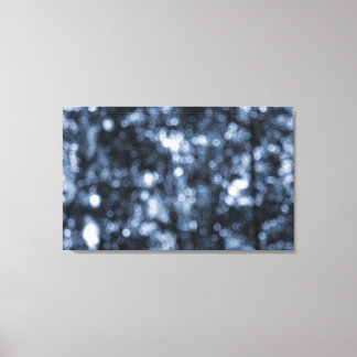 Blue Bokeh Wrapped Canvas