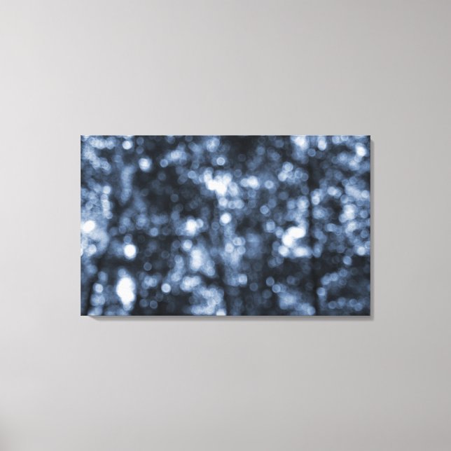 Blue Bokeh Wrapped Canvas Print (Front)