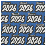 Blue Bold Brush Class of 2026 Fabric