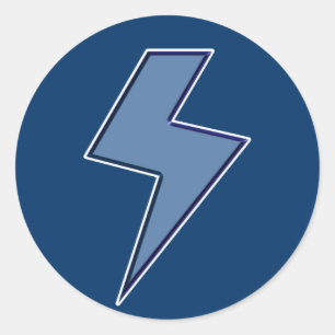 Blue Bolt Classic Round Sticker
