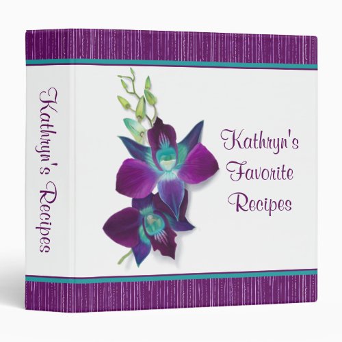 Blue Bom Dendrobium Orchid Recipe Binder