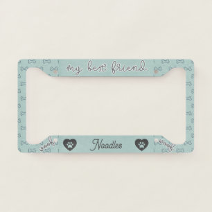Blue Bones Pet License Plate Frame