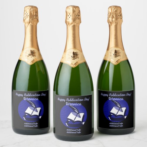 Blue Book And Quill Sparkling Wine Label