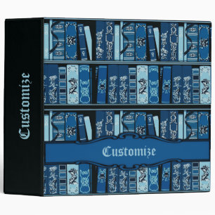 Blue Book Shelves Vintage Books Binder