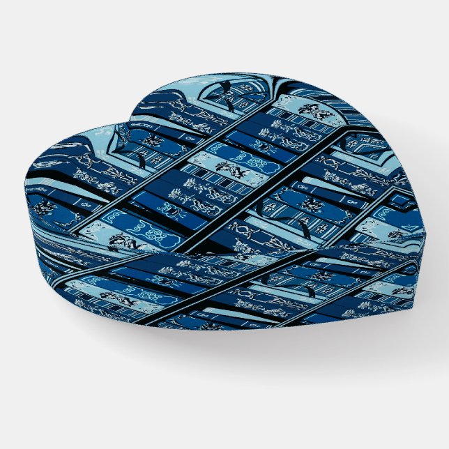 Blue Book Shelves Vintage Books  Paperweight (Angled)