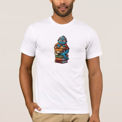 BLUE BOOK WORM  T_Shirt