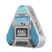 Blue boombox bluetooth speaker (Left)