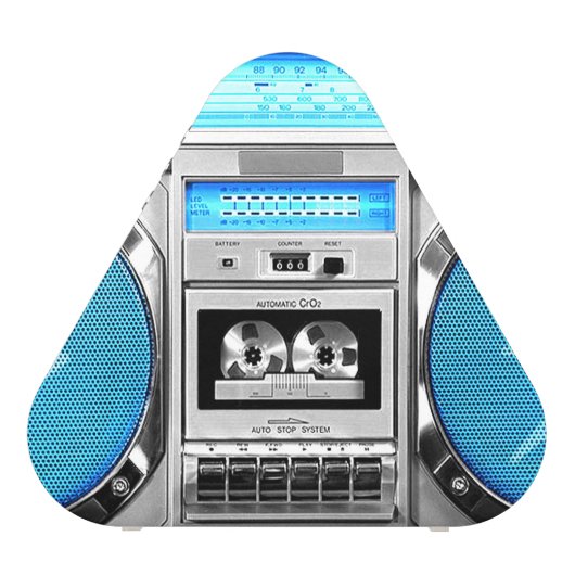 Blue boombox bluetooth speaker (Back)