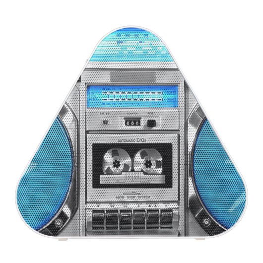 Blue boombox bluetooth speaker (Front)