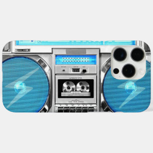 Blue boombox iPhone 16 pro max case