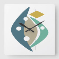 Blue Boomerangs Mid-century Modernism