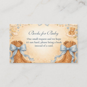 Blue Boots And Bows Boy Books for Baby Enclosure Card