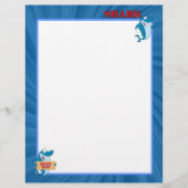 Blue Bordered Shark Letterhead Writing Paper (Front)