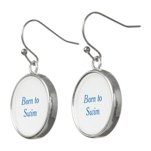 Blue Born to Swim Earrings