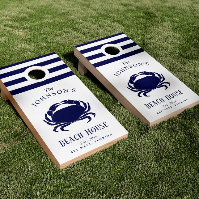 Blue Boston Crab | Family Name Cornhole Set (Creator Uploaded)