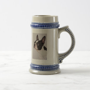 Blue Boston Terrier Dog Stein