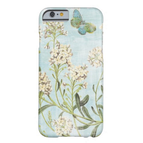 Blue Botanical Barely There iPhone 6 Case