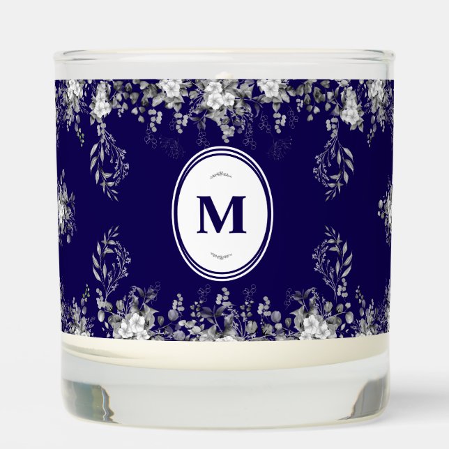 Blue Botanical Enchanted Garden  Scented Candle (Front)