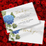 Blue Botanical Funeral Thank You Card
