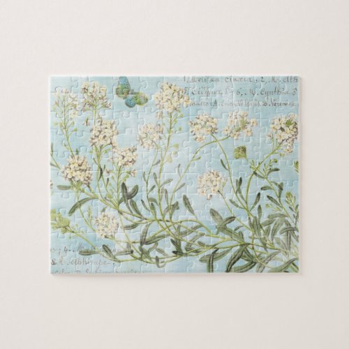 Blue Botanical Jigsaw Puzzle