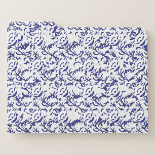 Blue Botanical Luxury File Folder