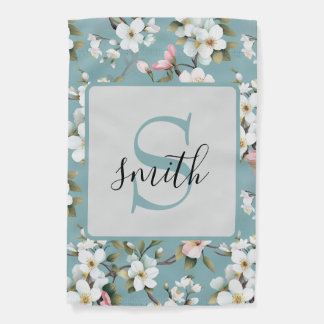 Blue Botanical Spring Dogwood Custom Garden Flag