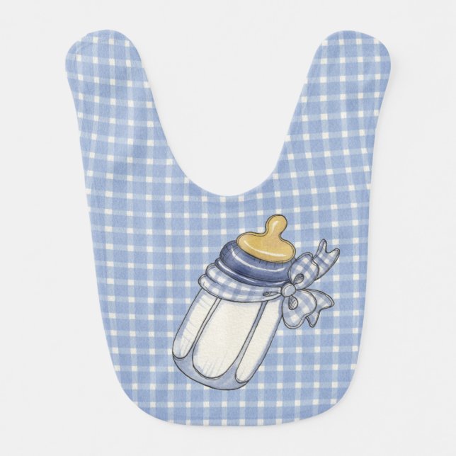 Blue Bottle - Baby Bib (Front)