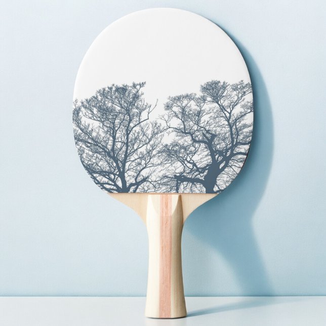Blue Bottom Trees Tropical Boho Ping Pong Paddle (Creator Uploaded)