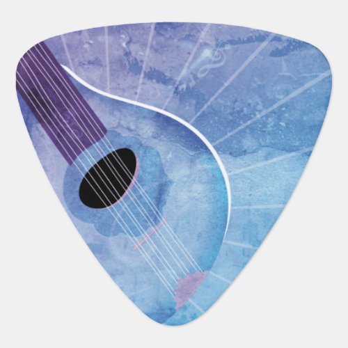 Blue Bouzouki Art Triangle Guitar Pick